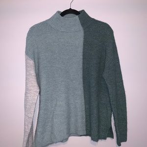 RW&CO MOCK COLOURBLOCK TURTLENECK SWEATER